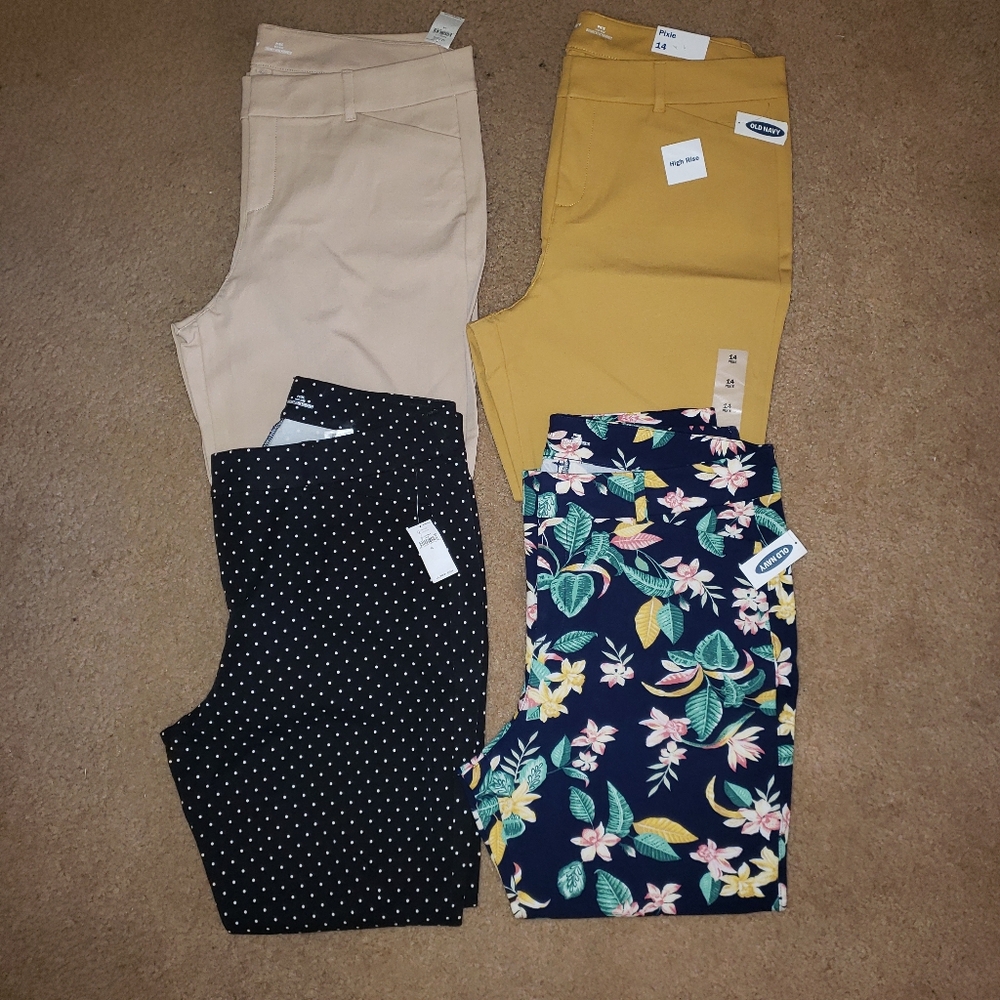 Lot of 4 Old Navy Pixie Pants Size 14
